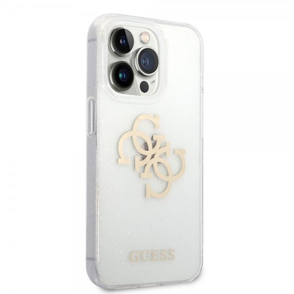 Guess iPhone 14 Pro Deksel Full Glitter Transparent