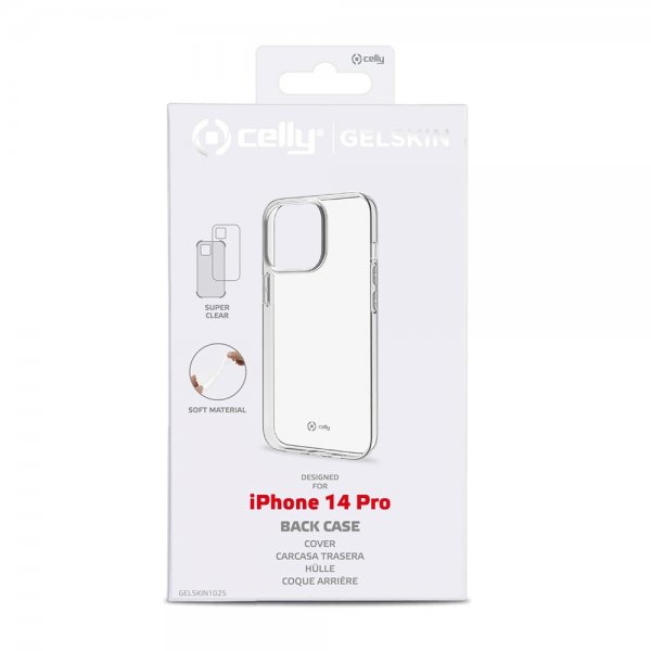 Celly iPhone 14 Pro Deksel GELSKIN Klar