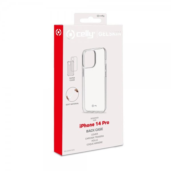 Celly iPhone 14 Pro Deksel GELSKIN Klar