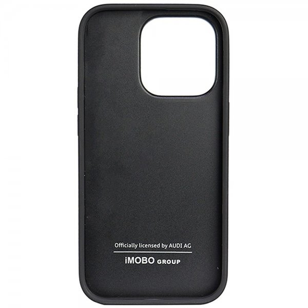 Audi iPhone 14 Pro Deksel Genuine Leather Case Svart