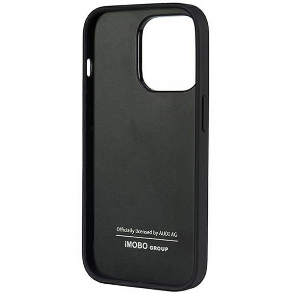 Audi iPhone 14 Pro Deksel Genuine Leather Case Svart