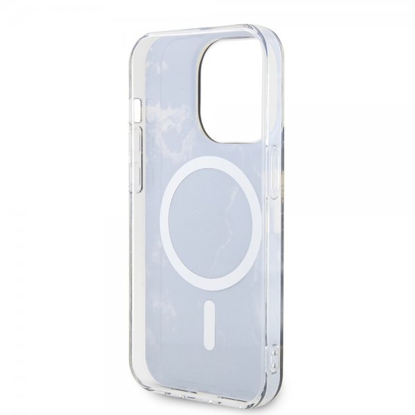Guess iPhone 14 Pro Deksel Golden Marble MagSafe Svart