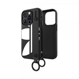 Adidas iPhone 14 Pro Deksel Handstrap Case Svart Hvit