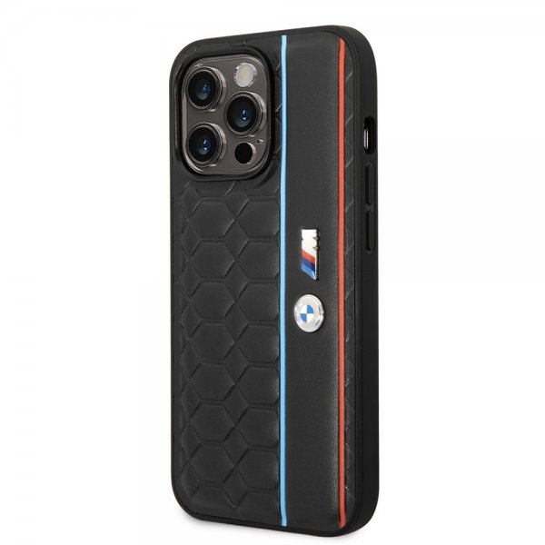BMW iPhone 14 Pro Deksel Hexagonal Pattern Svart