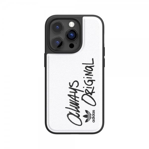 Adidas iPhone 14 Pro Deksel Inlay Embroidery Case Hvit Svart