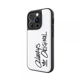 Adidas iPhone 14 Pro Deksel Inlay Embroidery Case Hvit Svart