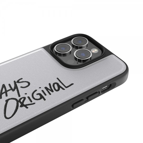 Adidas iPhone 14 Pro Deksel Inlay Embroidery Case Hvit Svart