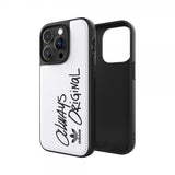 Adidas iPhone 14 Pro Deksel Inlay Embroidery Case Hvit Svart