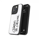 Adidas iPhone 14 Pro Deksel Inlay Embroidery Case Hvit Svart
