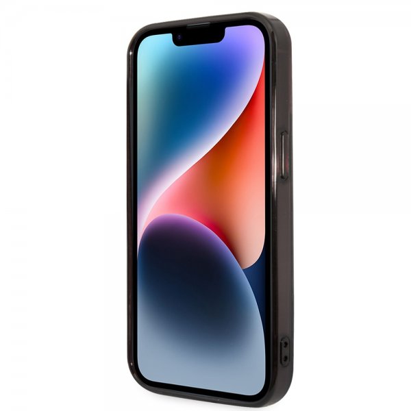 Karl Lagerfeld iPhone 14 Pro Deksel Karl & Choupette Gradient Svart