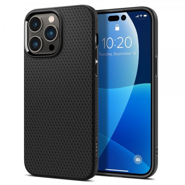 Spigen iPhone 14 Pro Deksel Liquid Air Matte Black