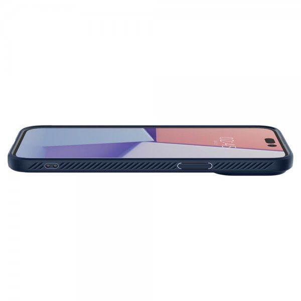 Spigen iPhone 14 Pro Deksel Liquid Air Navy Blue