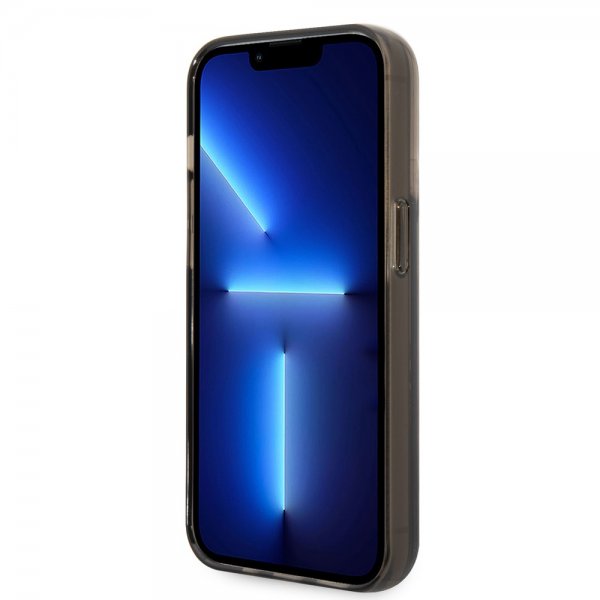 Guess iPhone 14 Pro Deksel Liquid Glitter Translucent Svart