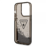 Guess iPhone 14 Pro Deksel Liquid Glitter Translucent Svart