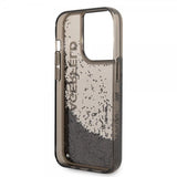 Karl Lagerfeld iPhone 14 Pro Deksel Liquid Glitter Translucent Svart