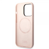 Karl Lagerfeld iPhone 14 Pro Deksel Liquid Silicone Karl MagSafe Rosa