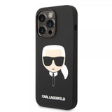 Karl Lagerfeld iPhone 14 Pro Deksel Liquid Silicone Karl MagSafe Svart