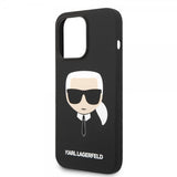 Karl Lagerfeld iPhone 14 Pro Deksel Liquid Silicone Karl MagSafe Svart