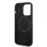 Karl Lagerfeld iPhone 14 Pro Deksel Liquid Silicone Karl MagSafe Svart