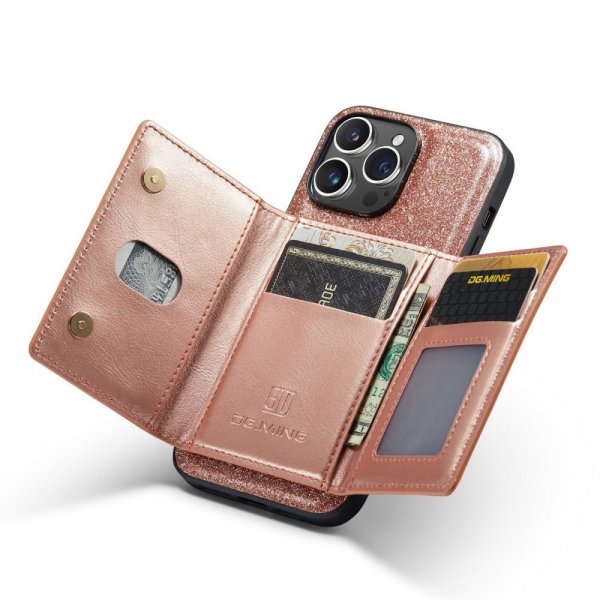 Dg.Ming iPhone 14 Pro Deksel M3 Series Avtakbart Kortholder Gull