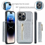 Dg.Ming iPhone 14 Pro Deksel M3 Series Avtakbart Kortholder Sølv