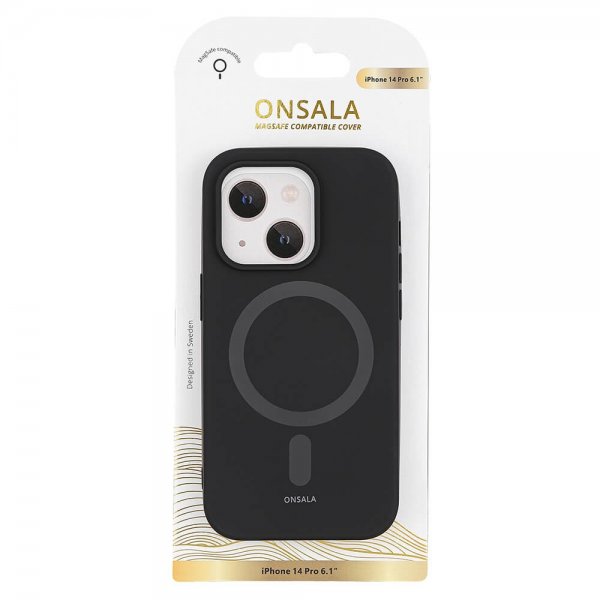 Onsala iPhone 14 Pro Deksel MagSeries Silicone Svart