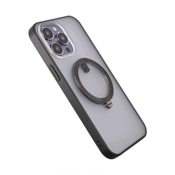 Rvelon iPhone 14 Pro Deksel MagSafe Ring Svart