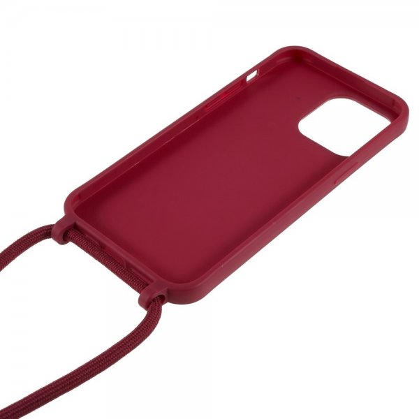 iPhone 14 Pro Deksel med Stropp Rød