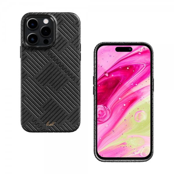 LAUT iPhone 14 Pro Deksel Motif MagSafe Black Lines