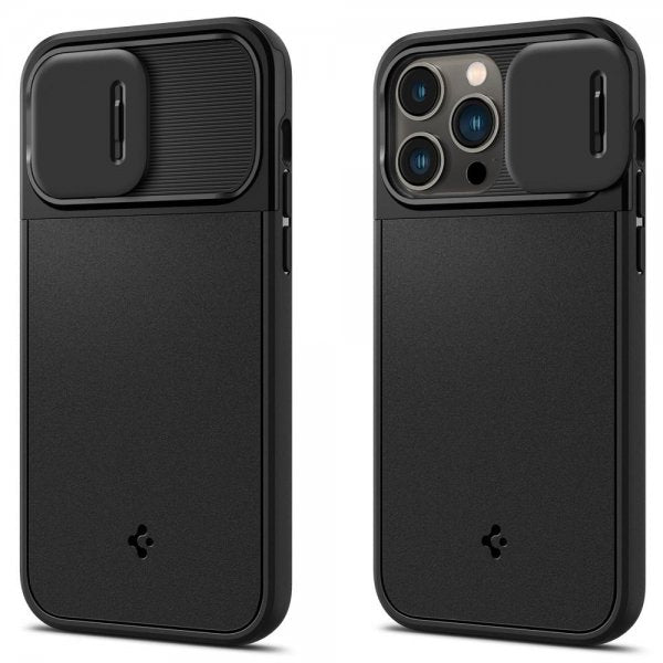 Spigen iPhone 14 Pro Deksel Optik Armor MagFit Svart