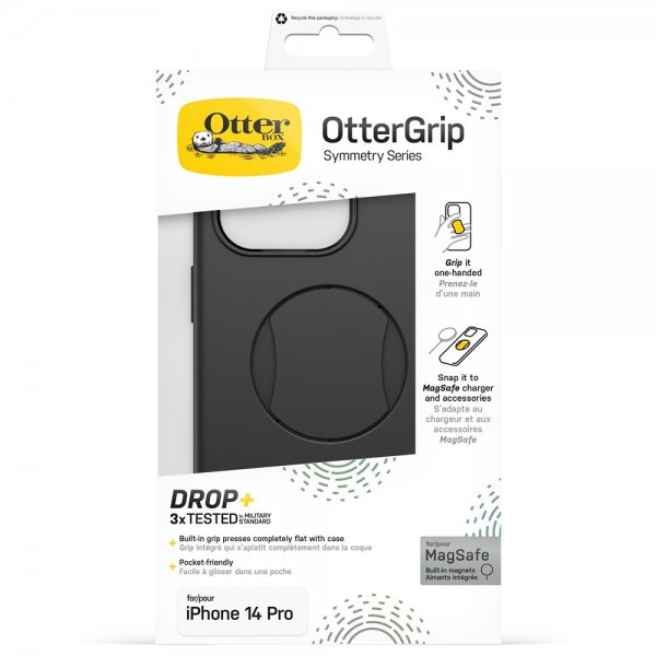 Otterbox iPhone 14 Pro Deksel OtterGrip Symmetry MagSafe Svart