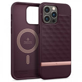 Caseology iPhone 14 Pro Deksel Parallax Mag Burgundy Bean