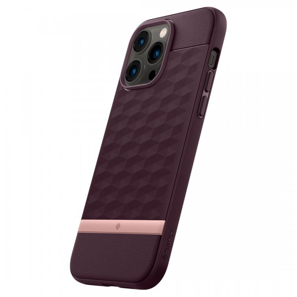 Caseology iPhone 14 Pro Deksel Parallax Mag Burgundy Bean
