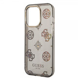 Guess iPhone 14 Pro Deksel Peony Glitter Svart