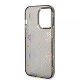 Guess iPhone 14 Pro Deksel Peony Glitter Svart