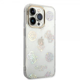 Guess iPhone 14 Pro Deksel Peony Glitter Hvit