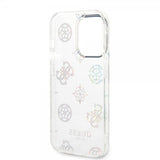 Guess iPhone 14 Pro Deksel Peony Glitter Hvit