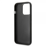 Karl Lagerfeld iPhone 14 Pro Deksel Quilted Nylon Puffy Case Logo Plate Svart