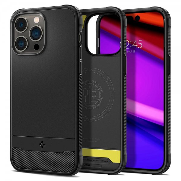 Spigen iPhone 14 Pro Deksel Rugged Armor MagFit Matte Black