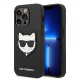 Karl Lagerfeld iPhone 14 Pro Deksel Saffiano Choupette Svart