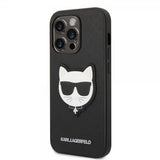 Karl Lagerfeld iPhone 14 Pro Deksel Saffiano Choupette Svart