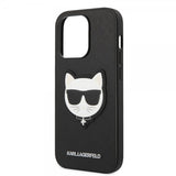 Karl Lagerfeld iPhone 14 Pro Deksel Saffiano Choupette Svart