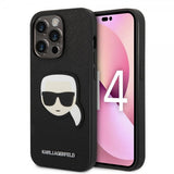 Karl Lagerfeld iPhone 14 Pro Deksel Saffiano Karl Svart