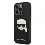 Karl Lagerfeld iPhone 14 Pro Deksel Saffiano Karl Svart