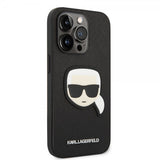 Karl Lagerfeld iPhone 14 Pro Deksel Saffiano Karl Svart