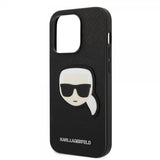 Karl Lagerfeld iPhone 14 Pro Deksel Saffiano Karl Svart