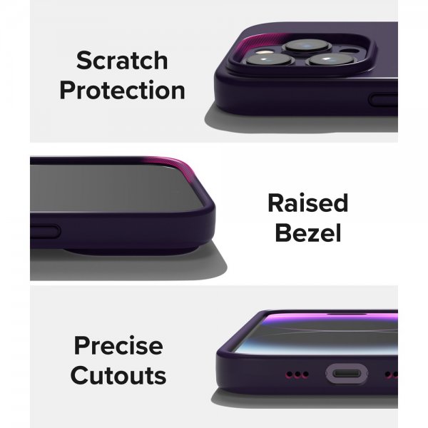 Ringke iPhone 14 Pro Deksel Silikoni Deep Purple