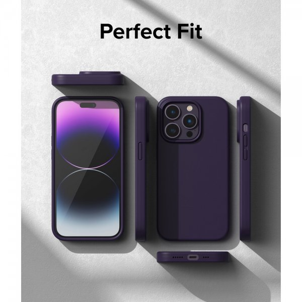 Ringke iPhone 14 Pro Deksel Silikoni Deep Purple