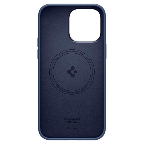 Spigen iPhone 14 Pro Deksel Silicone Fit MagFit Navy Blue