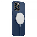 Spigen iPhone 14 Pro Deksel Silicone Fit MagFit Navy Blue